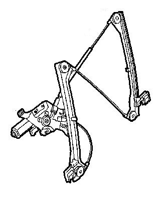 Saab 9.3 2006-2010 PASSENGERS CONV FRONT WINDOW REG AND MOTOR WITH PINCH